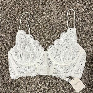 Intimately Free People Women's Lace Bralette - White NWT XS